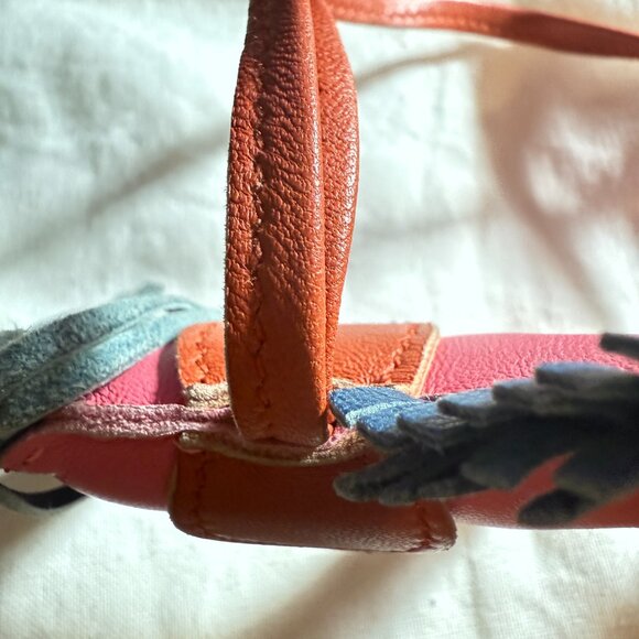 $1295 Authentic HERMES Made in FRANCE Rodeo PM Agneau Milo Pink Blue Bag Charm - Picture 8 of 10